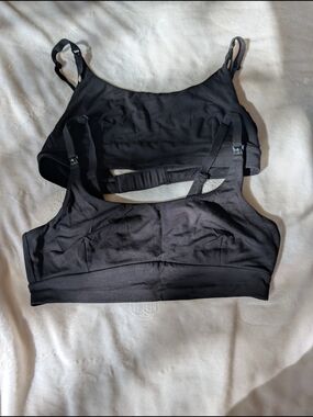 NWT Quince Maternity Nursing Bra Micromodal Black Size Medium